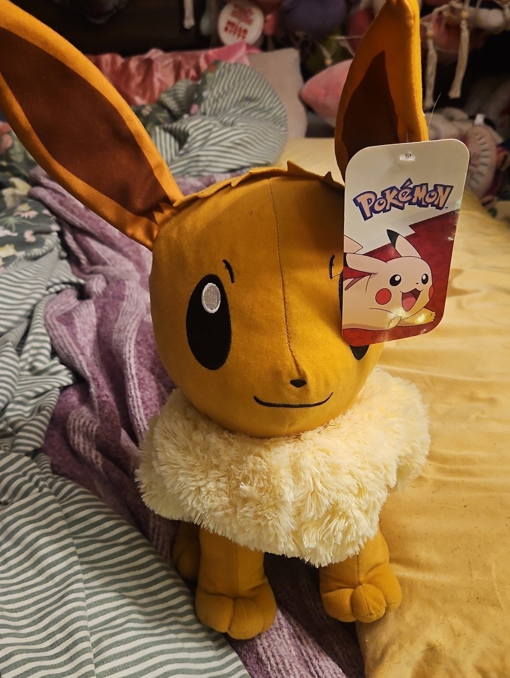 NWT Pokémon Eevee Plush - Brown with Cream Collar (Official)